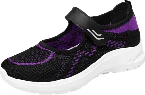Tennis Shoes for Women Non Slip Sneakers Hook and Loop Strap Running Shoes Outdoor Casual Fitness Elderly Shoes