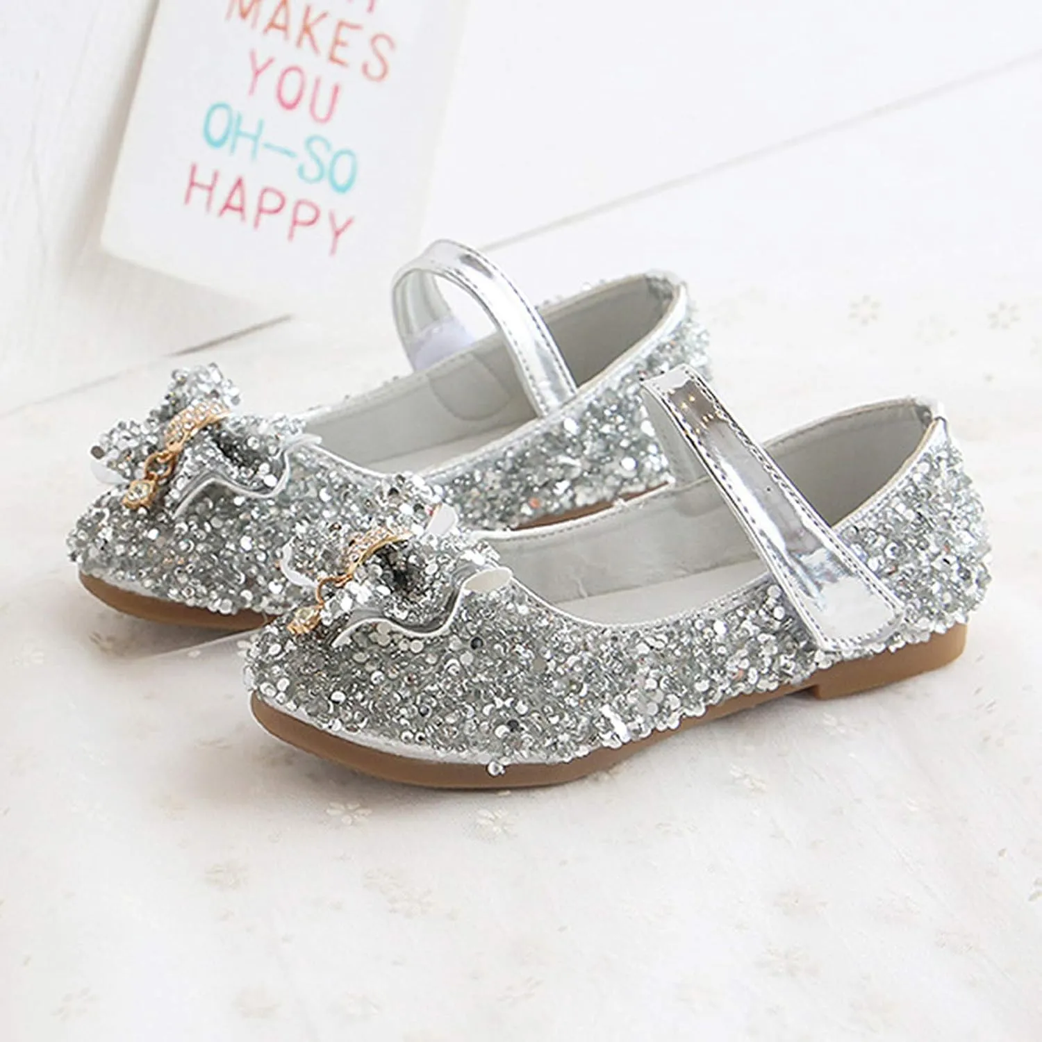 Tennis Shoes Little Boys Toddler Sandals Bow Shoes Crystal Kids Girls Princess Non-Slip Shoes Fashion Baby Shoes Shoes for Toddlers