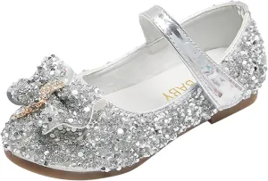 Tennis Shoes Little Boys Toddler Sandals Bow Shoes Crystal Kids Girls Princess Non-Slip Shoes Fashion Baby Shoes Shoes for Toddlers