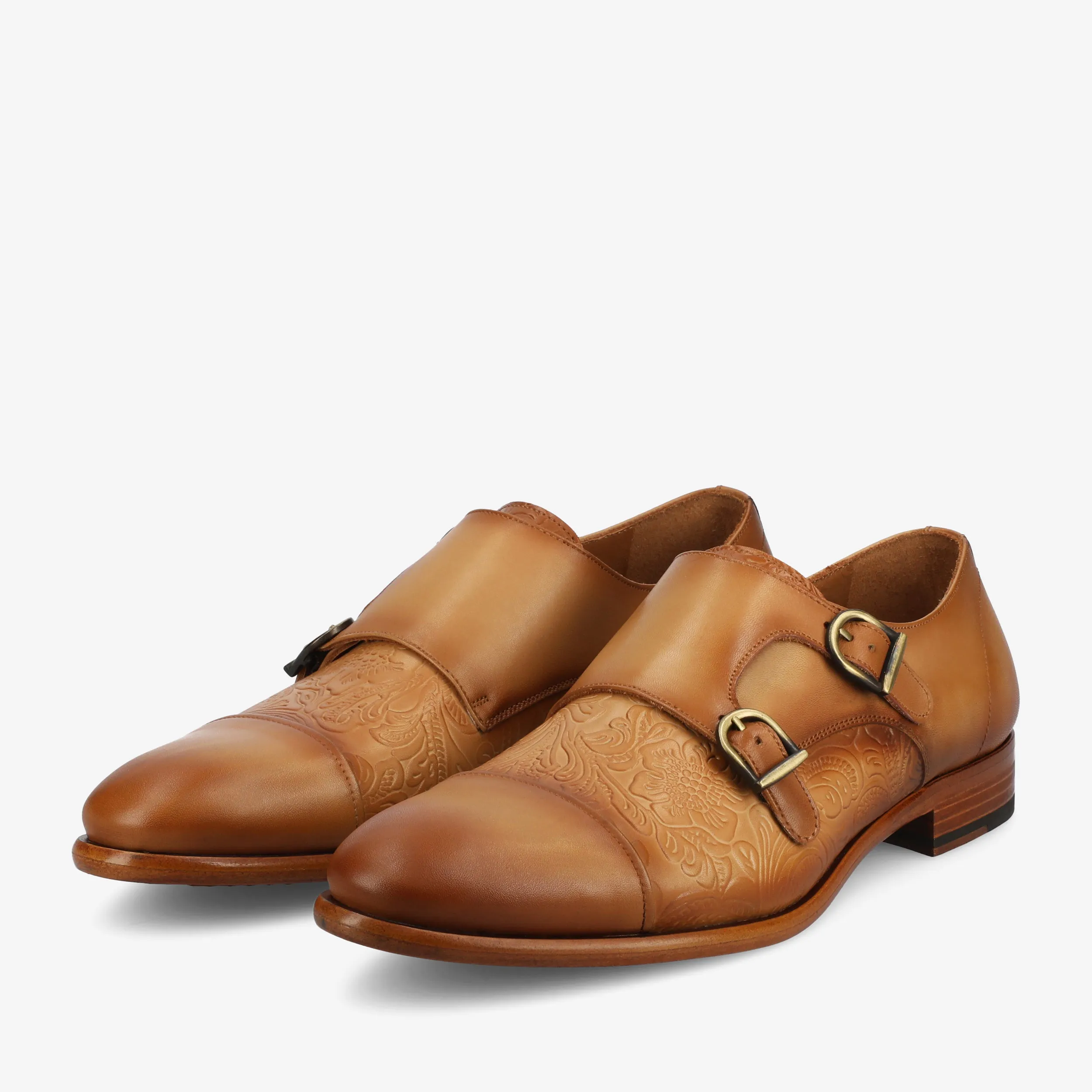 The Lucca Monk Shoe in Honey Floral