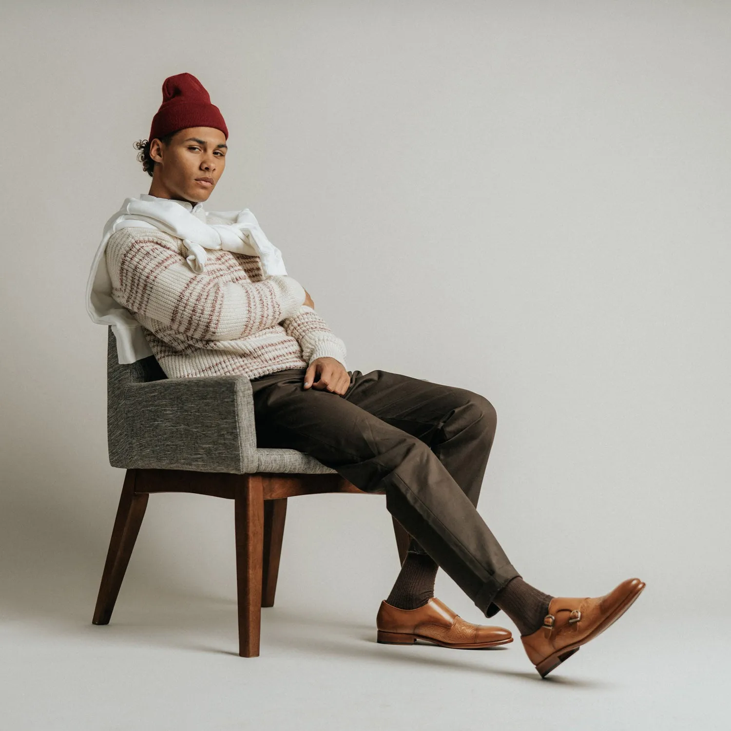 The Lucca Monk Shoe in Honey Floral