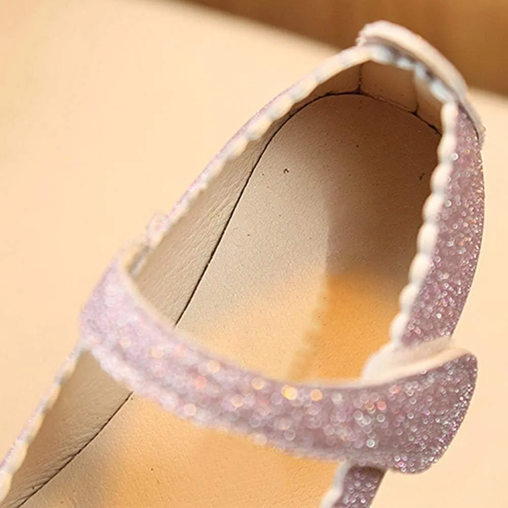 Thick Sole Sneakers for Kids Children Shoes Princess Bowknot Leather Girl Dance Fashion Nubuck Single Baby Shoes Slip Boys Shoes