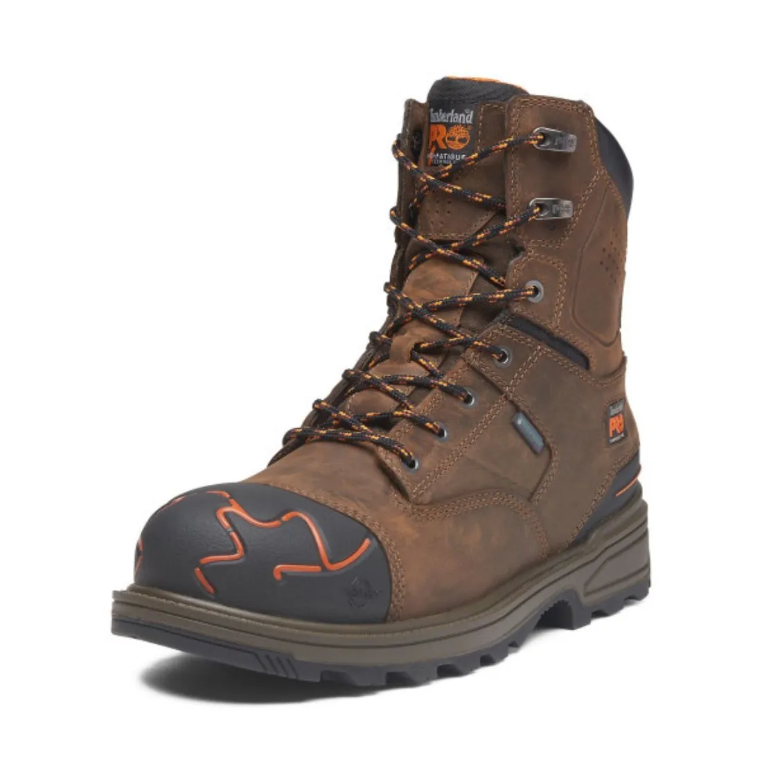Timberland PRO Magnitude Men's 8" Waterproof Composite Toe Work Boot TB0A5M6J214 - Brown