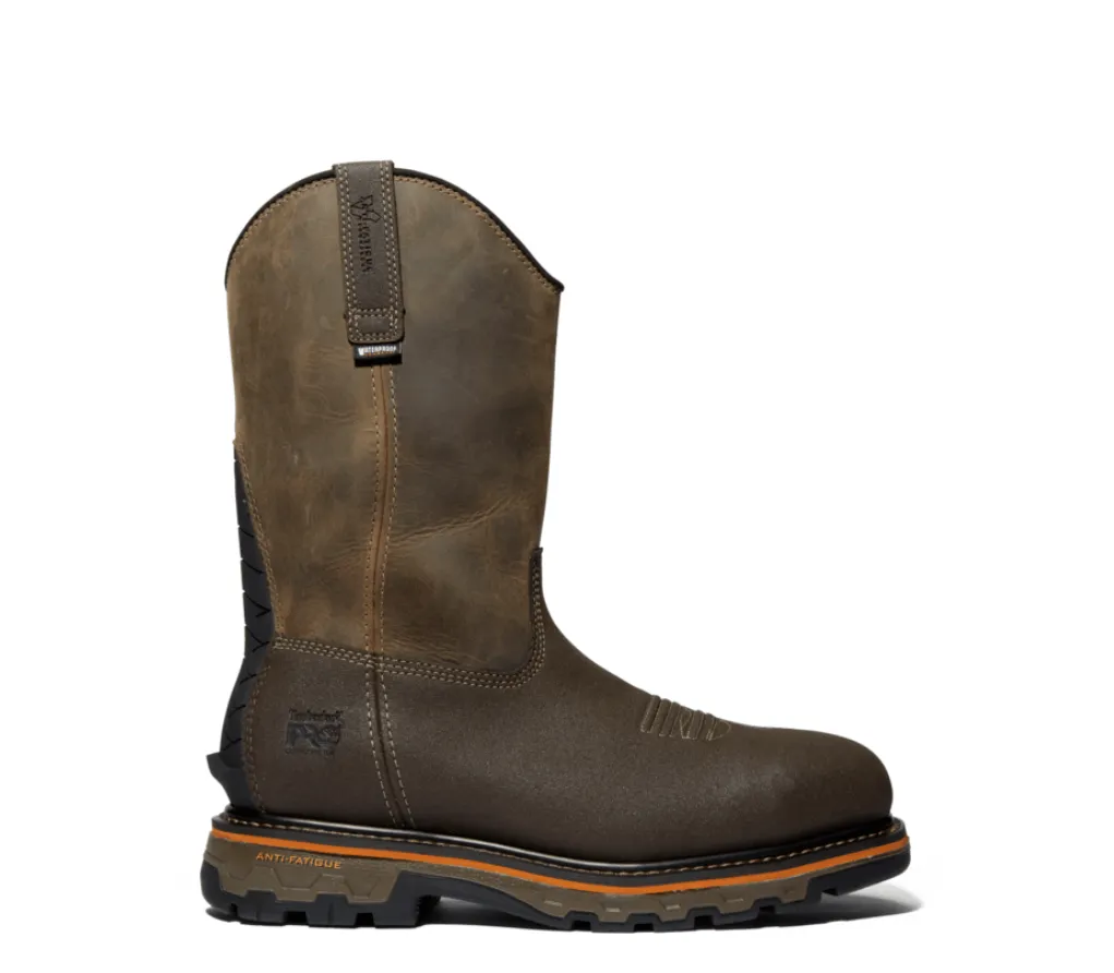 Timberland PRO True Grit Comp Toe WP Pull-On Work Boot Men's Brown
