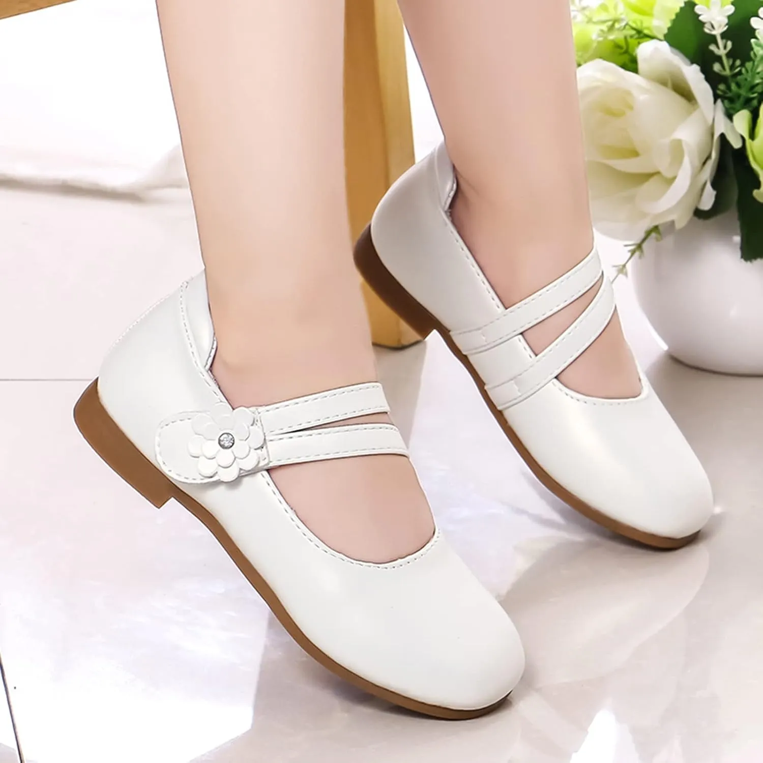 Toddler 9 Girl Shoes Small Leather Shoes Single Shoes Children Dance Shoes Girls Performance Toddler Girls Shoes Size 9
