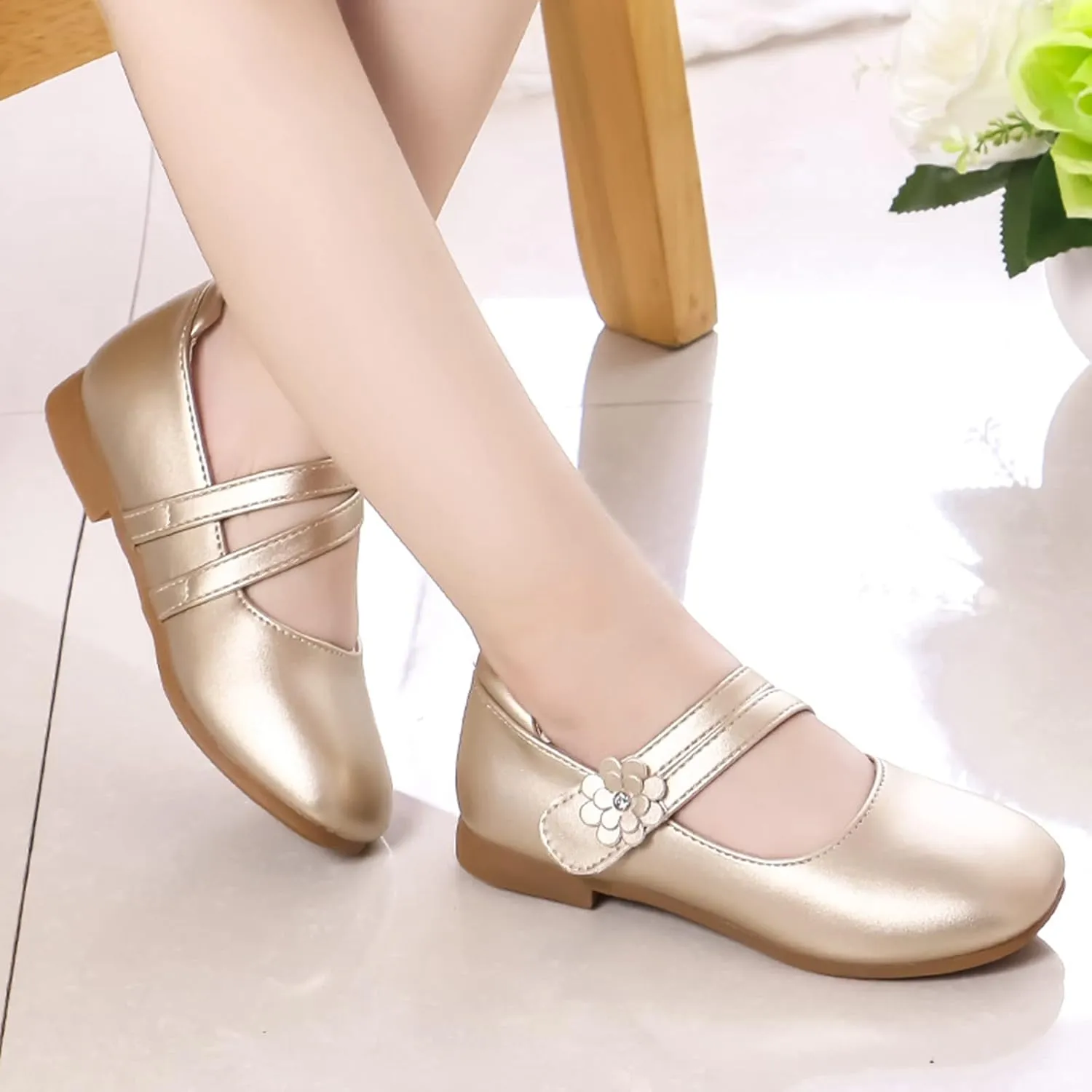 Toddler 9 Girl Shoes Small Leather Shoes Single Shoes Children Dance Shoes Girls Performance Toddler Girls Shoes Size 9