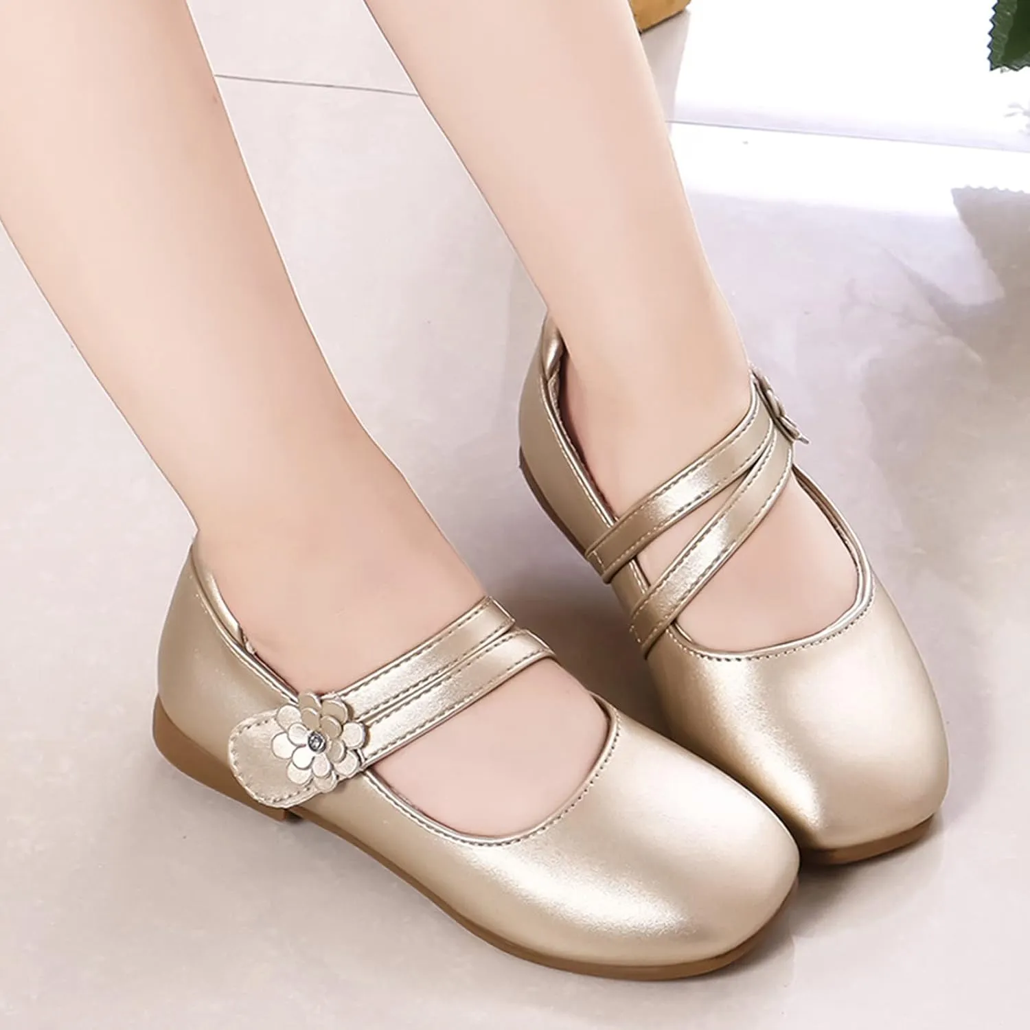 Toddler 9 Girl Shoes Small Leather Shoes Single Shoes Children Dance Shoes Girls Performance Toddler Girls Shoes Size 9