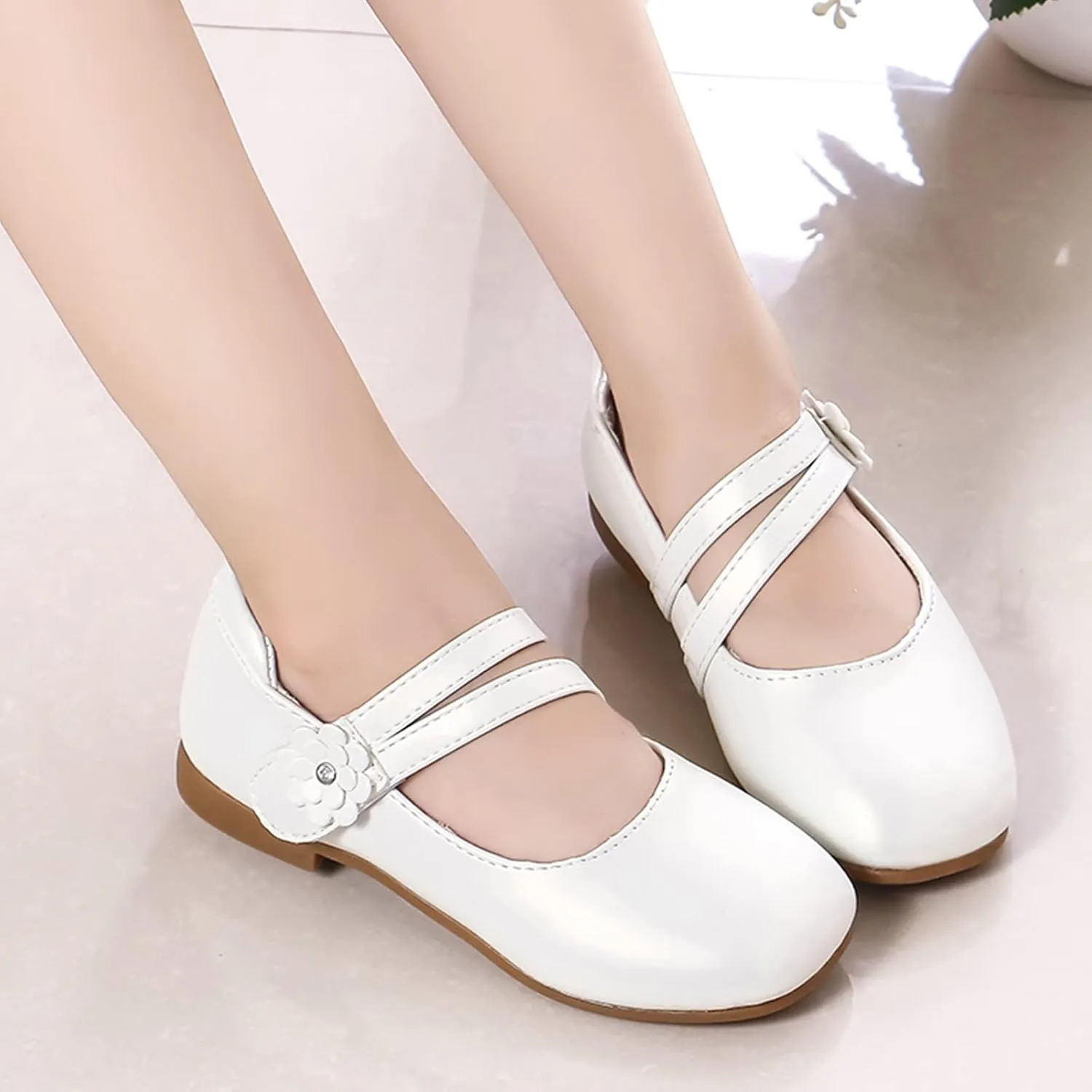 Toddler 9 Girl Shoes Small Leather Shoes Single Shoes Children Dance Shoes Girls Performance Toddler Girls Shoes Size 9