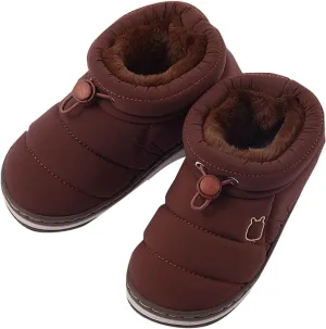 Toddler Baby Boys Girls Warm House Boots Kids Slippers Fuzzy  Lined Comfy Flat Bottom Indoor Bedroom Shoes