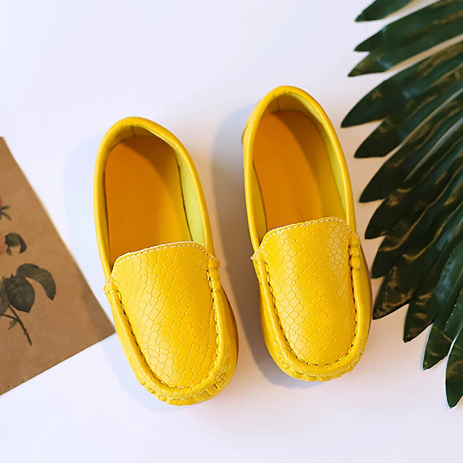 Toddler Boys Girls Soft Slip On Loafers Dress Flat Shoes Casual Dress Shoes for Toddler Big Kids Birthday Gift