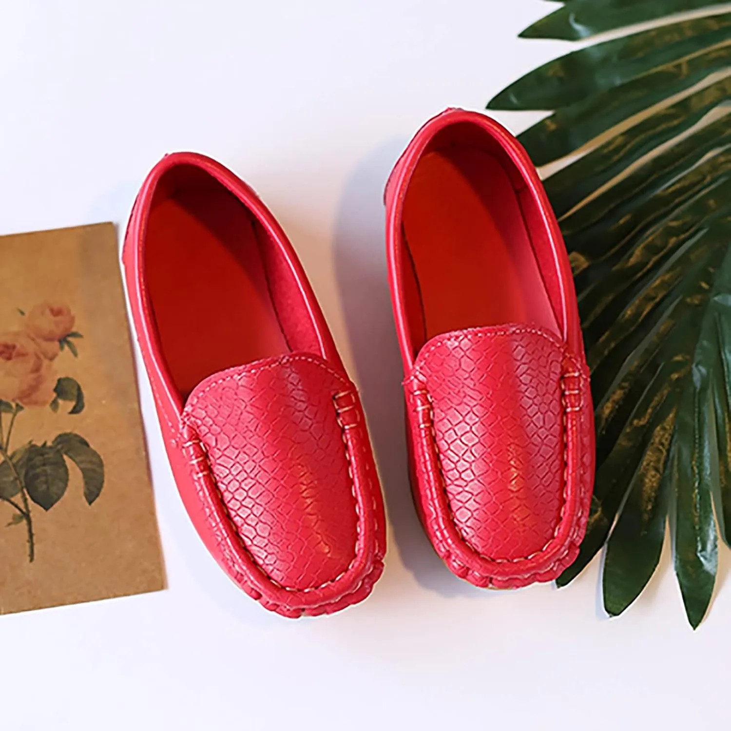 Toddler Boys Girls Soft Slip On Loafers Dress Flat Shoes Casual Dress Shoes for Toddler Big Kids Birthday Gift