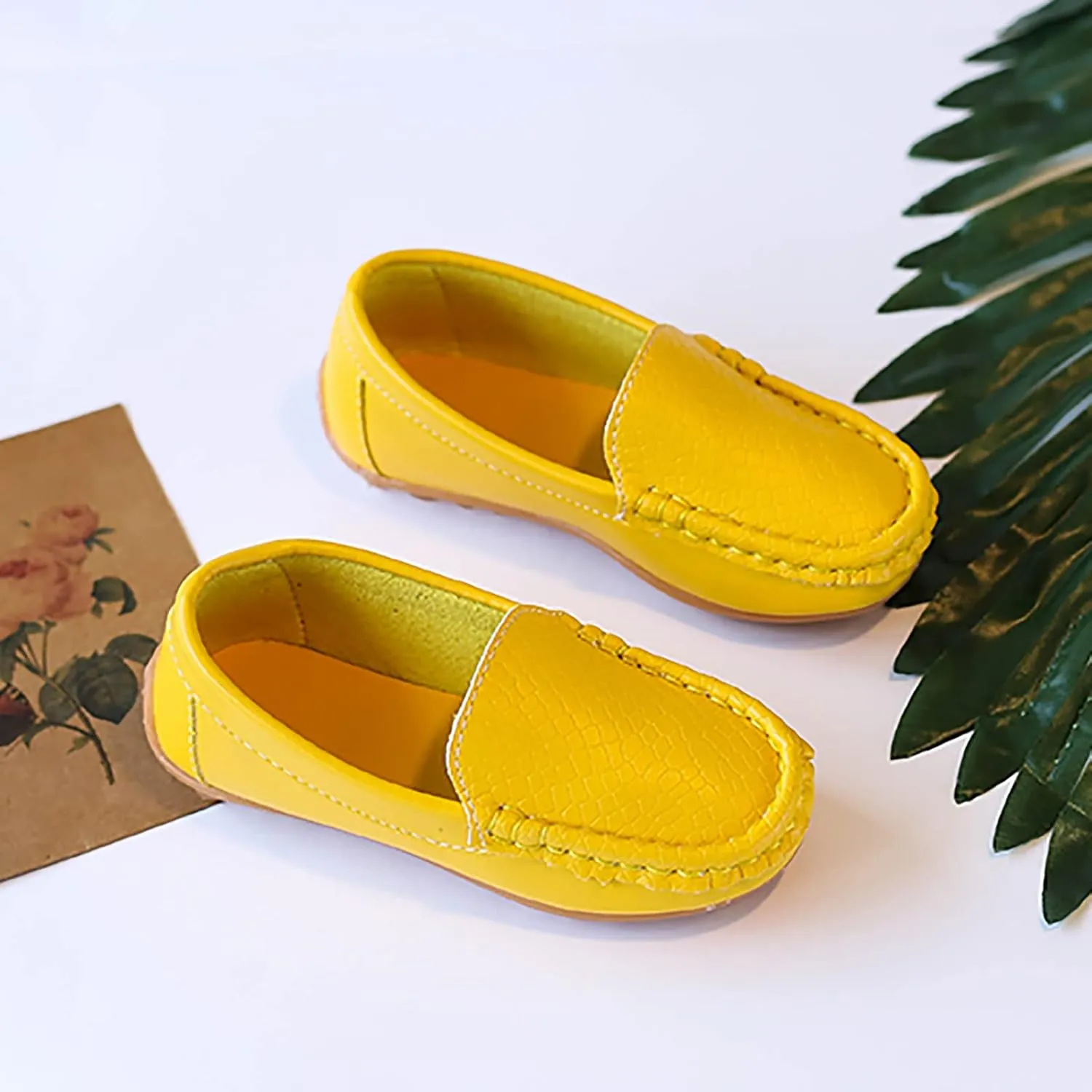 Toddler Boys Girls Soft Slip On Loafers Dress Flat Shoes Casual Dress Shoes for Toddler Big Kids Birthday Gift