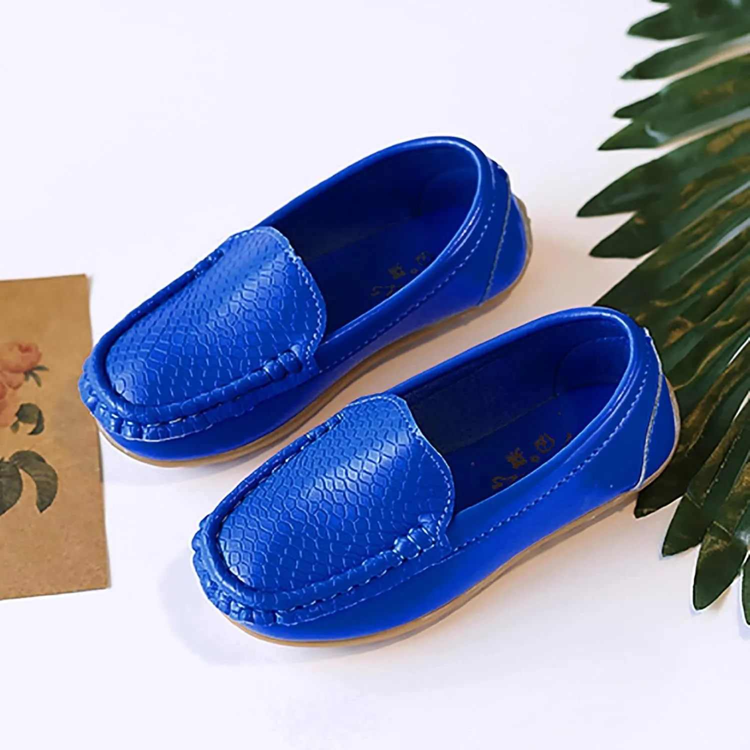 Toddler Boys Girls Soft Slip On Loafers Dress Flat Shoes Casual Dress Shoes for Toddler Big Kids Birthday Gift