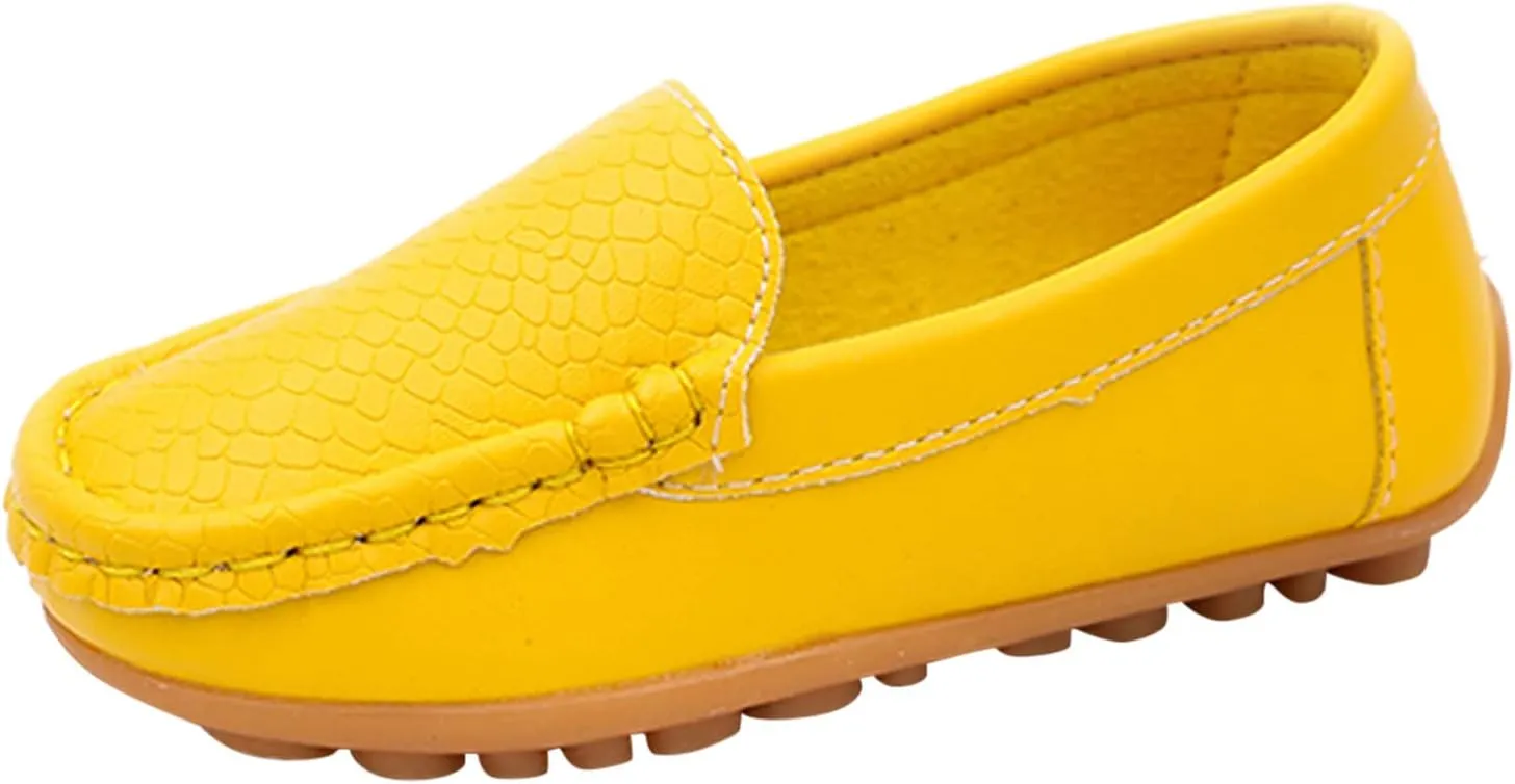 Toddler Boys Girls Soft Slip On Loafers Dress Flat Shoes Casual Dress Shoes for Toddler Big Kids Birthday Gift