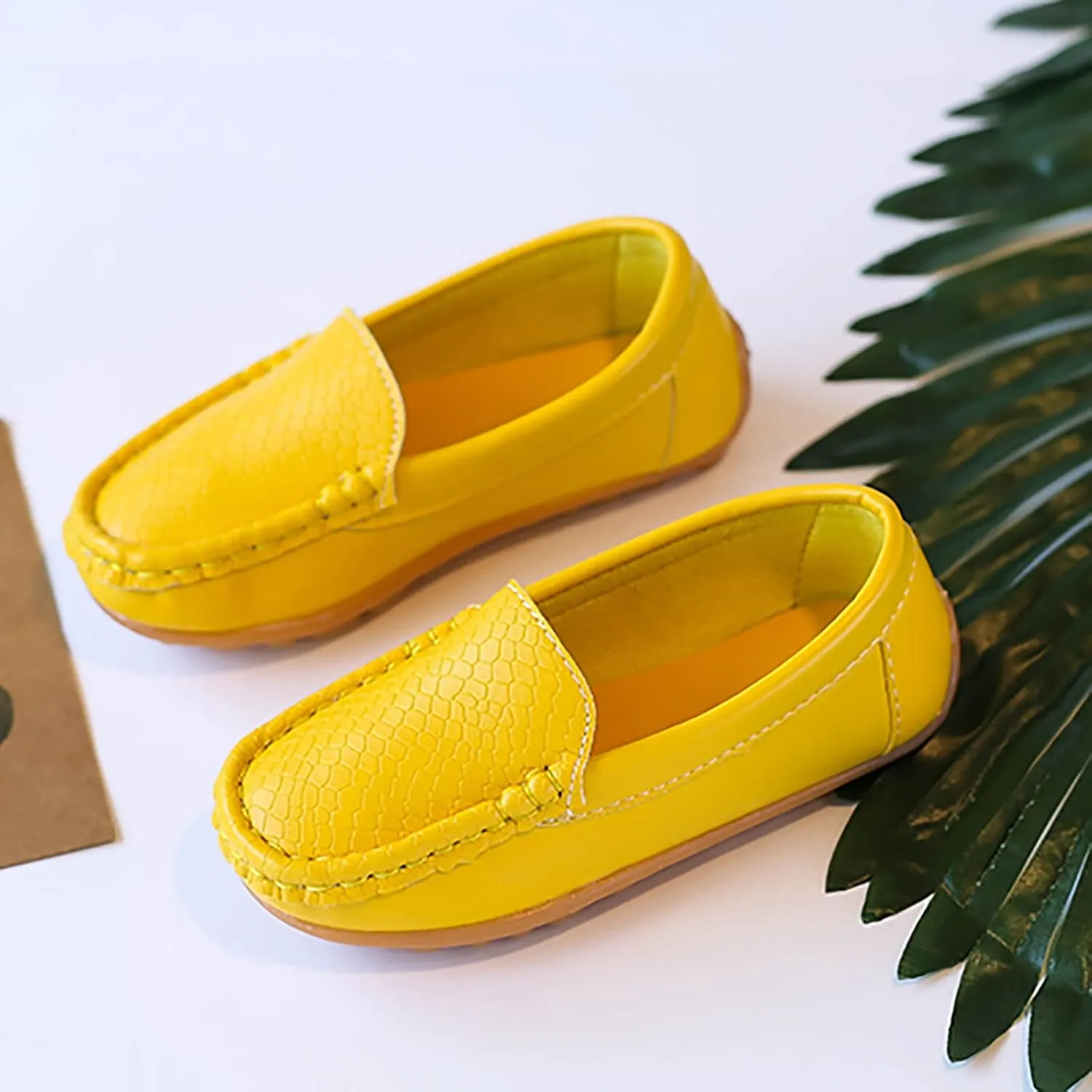 Toddler Boys Girls Soft Slip On Loafers Dress Flat Shoes Casual Dress Shoes for Toddler Big Kids Birthday Gift