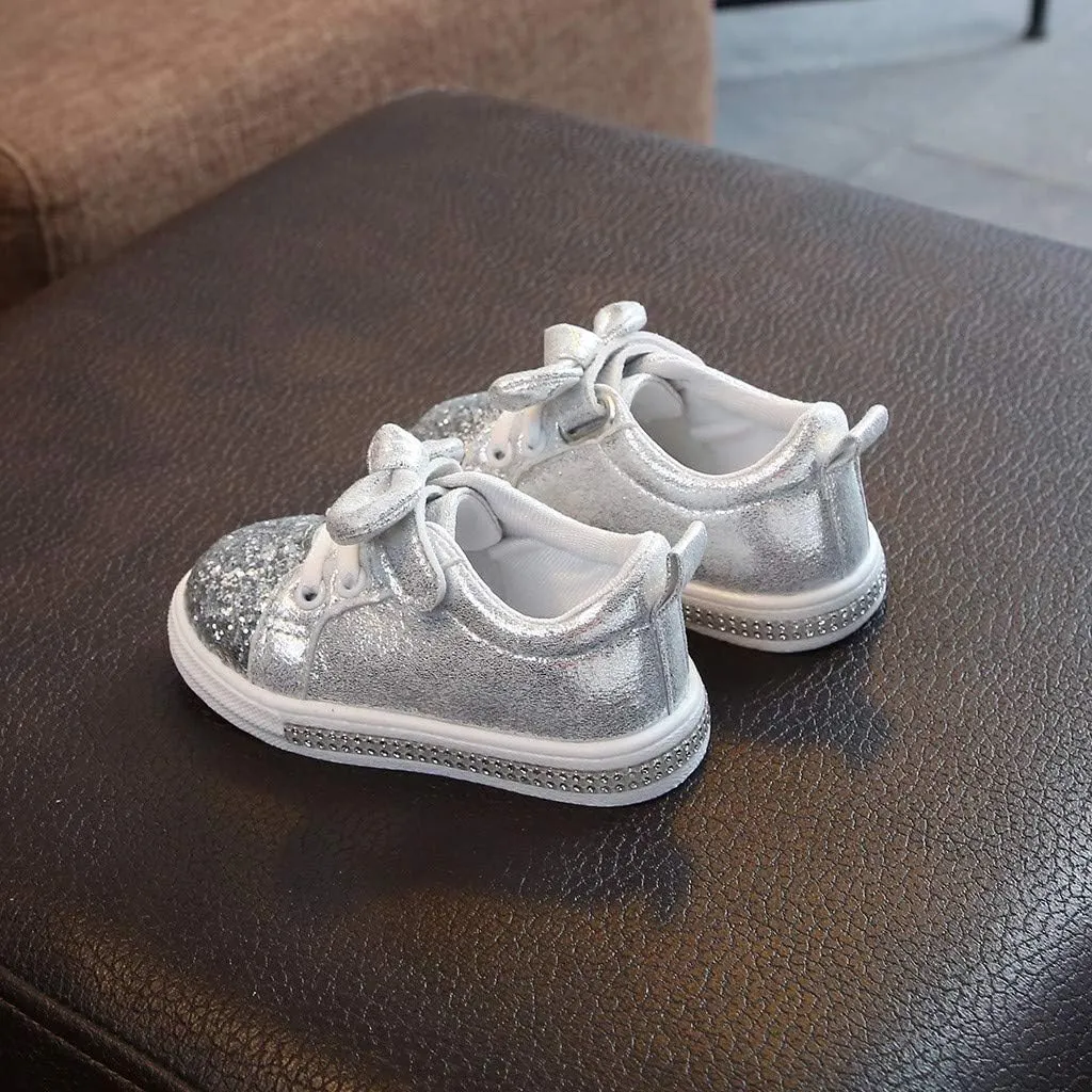 Toddler Shoes for Boys Sequins Boys Shoes Run Baby Girls Children Crystal Bling Sport Tennis Shoes Toddler 8