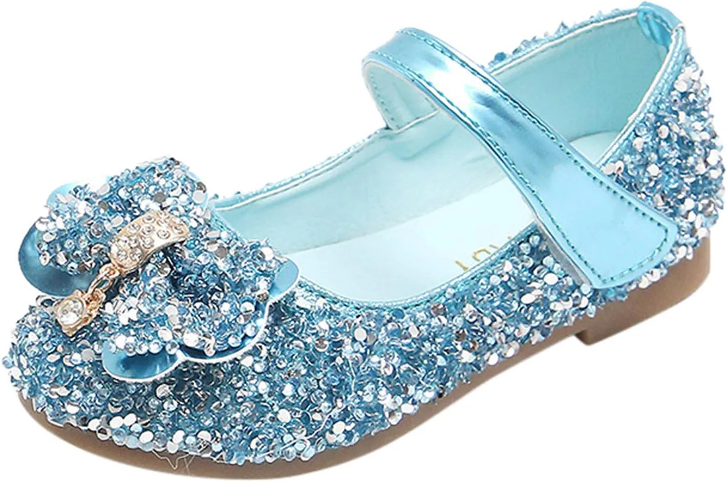 Toddler Size 7 Shoes Girls Non-Slip Shoes Toddler Girls Princess Crystal Fashion Shoes Infant Walking Shoes