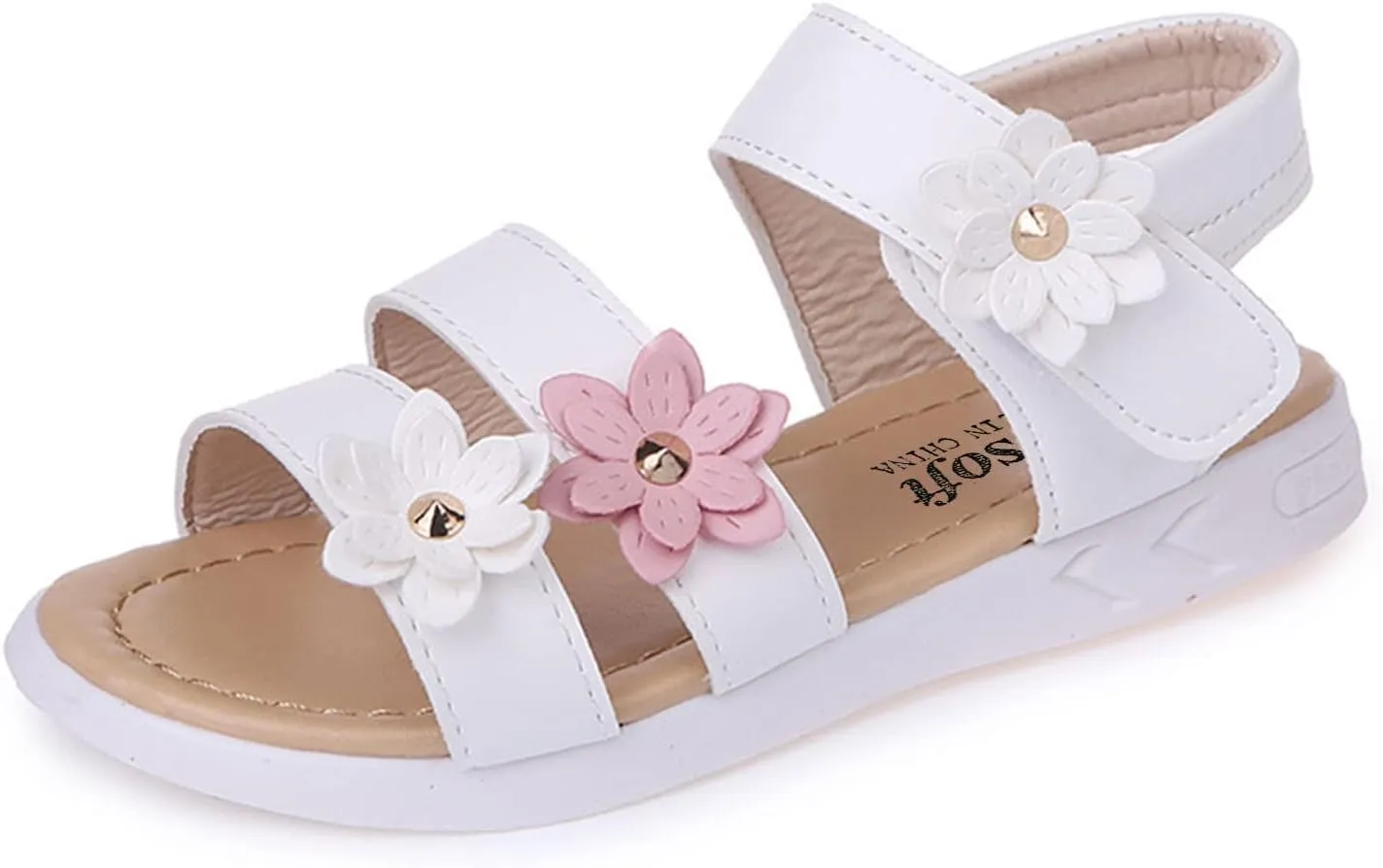 Toddler Slip on Shoes Girls Shoes Toddler Non-Slip Baby Cross Rubber Kids Flower Toddler Girl Fringe Sandals