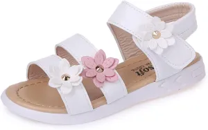 Toddler Slip on Shoes Girls Shoes Toddler Non-Slip Baby Cross Rubber Kids Flower Toddler Girl Fringe Sandals