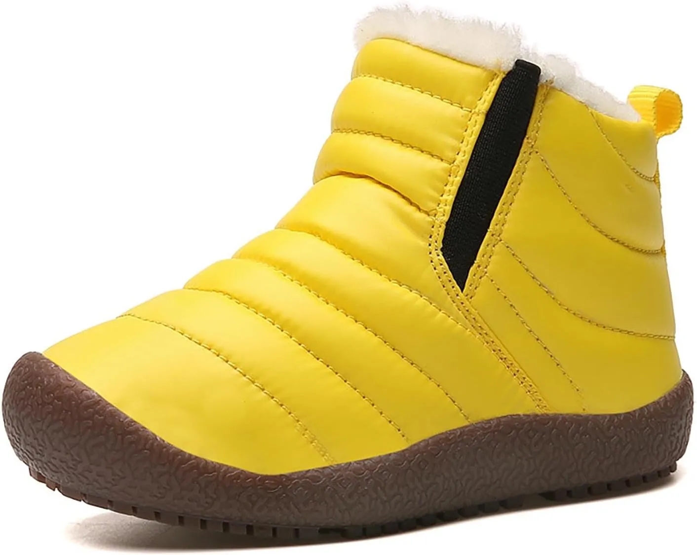 Toddler Snow Boots Winter Warm Booties Fr Lined Anti-Slip Ankle Boots Outdoor Slip On Waterproof Comfortable Booties