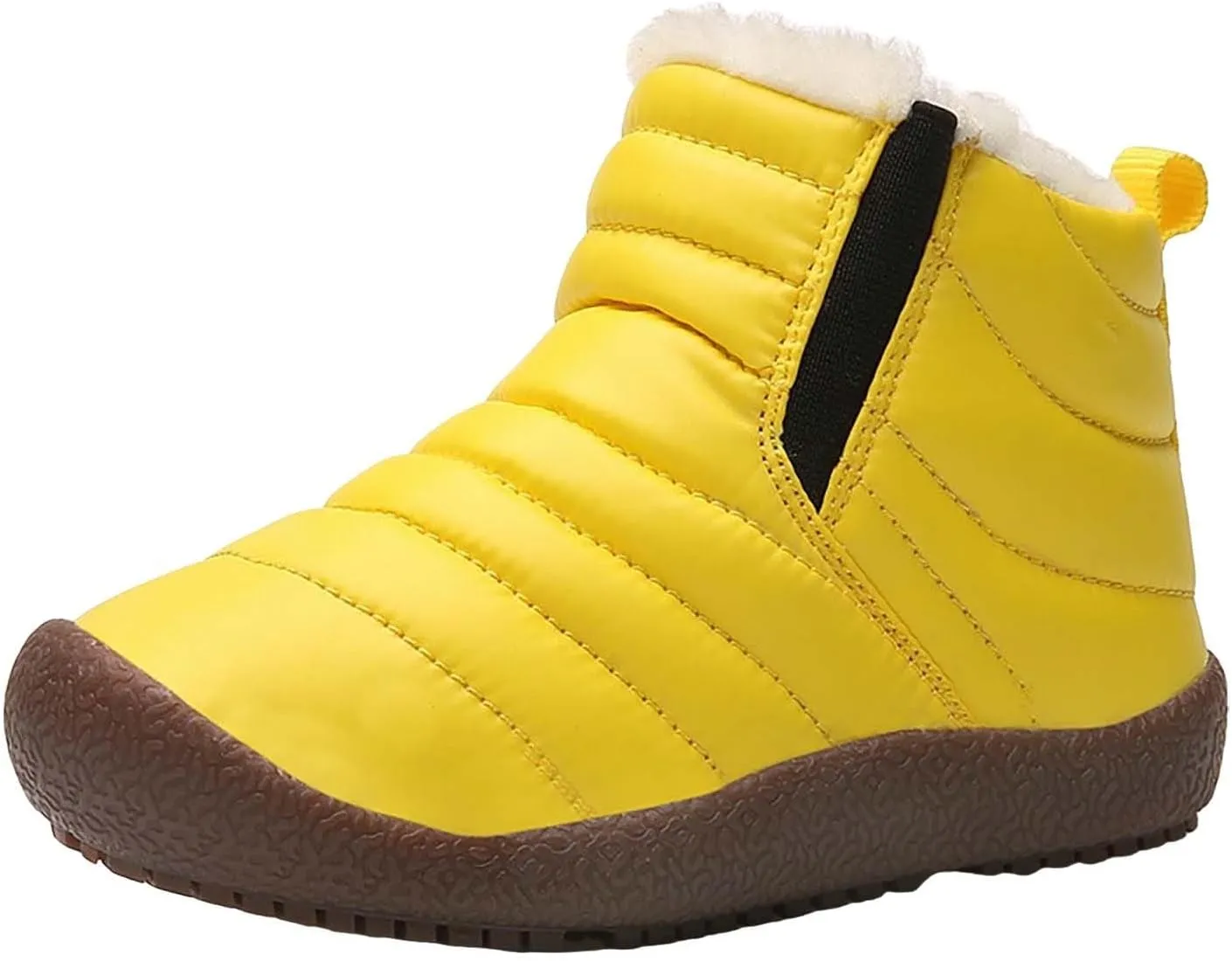 Toddler Snow Boots Winter Warm Booties Fr Lined Anti-Slip Ankle Boots Outdoor Slip On Waterproof Comfortable Booties