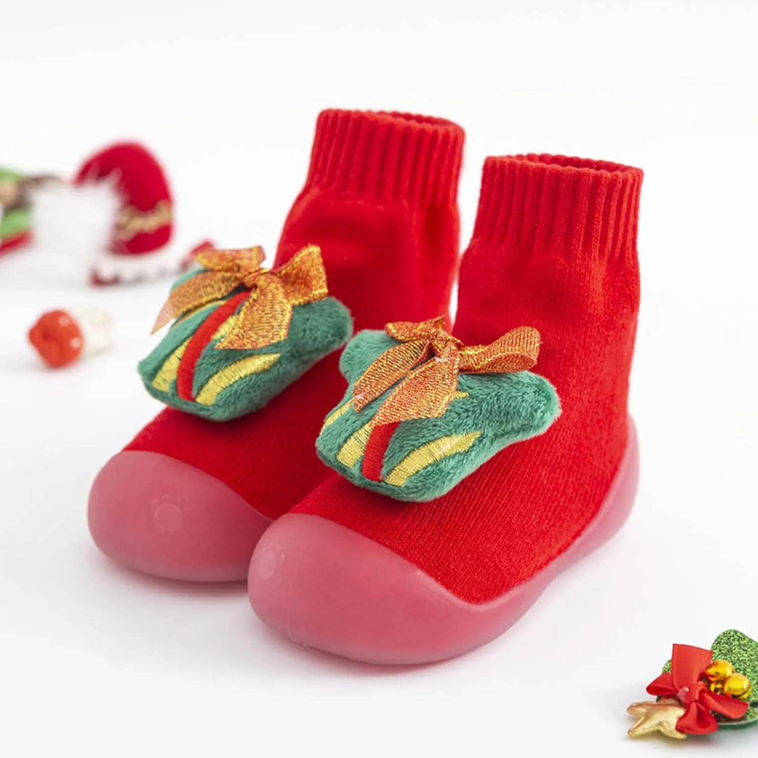 Toddler Wrestling Shoes Christmas Infant Baby Toddler Boys Girls Cartoon Ears Floor Socks Non 5t Girl Slippers