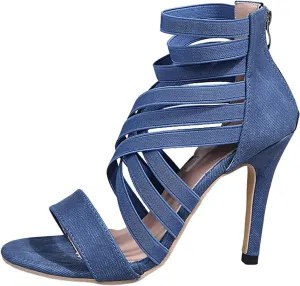 Toe High Heels Breathable Women Summer Sandals Casual Fashion Zipper Women's high Heels Big Girls High Heel Boots