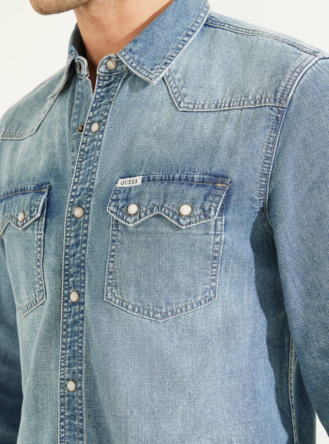 Traverse Regular Western Denim Shirt