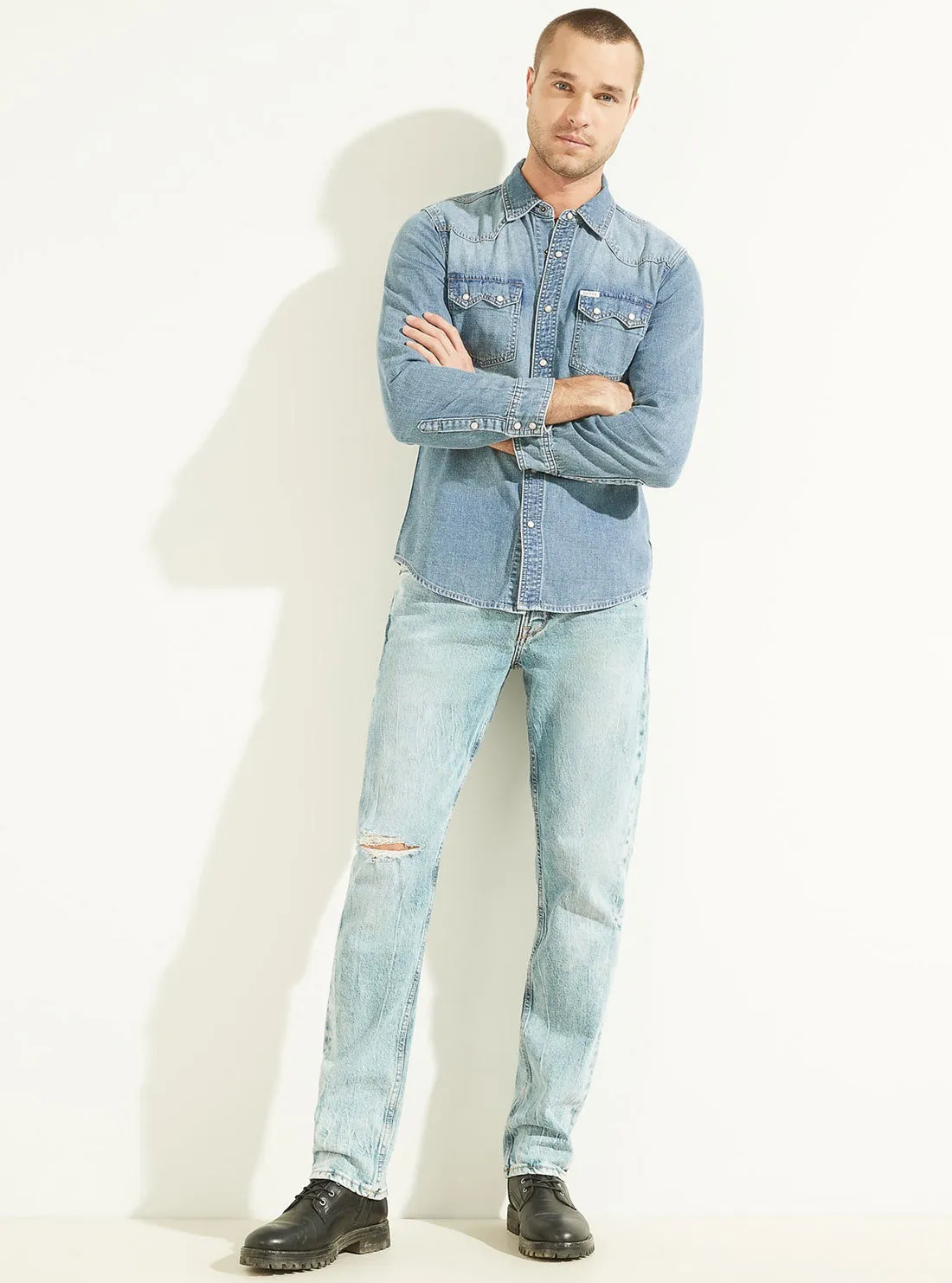 Traverse Regular Western Denim Shirt