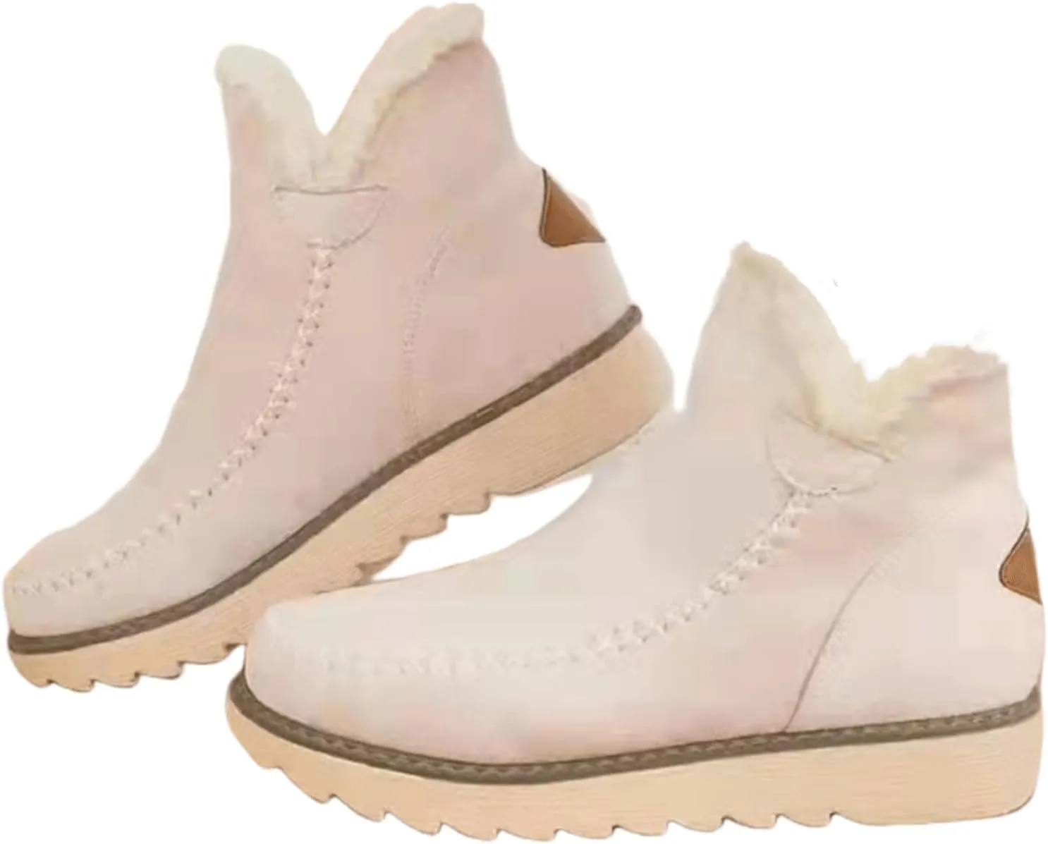 Trending Winter Boots For Women 2024 Snow Boots with Fur Lined Warm Slip On Casual Fuzzy Loafers Shoes Ankle Booties