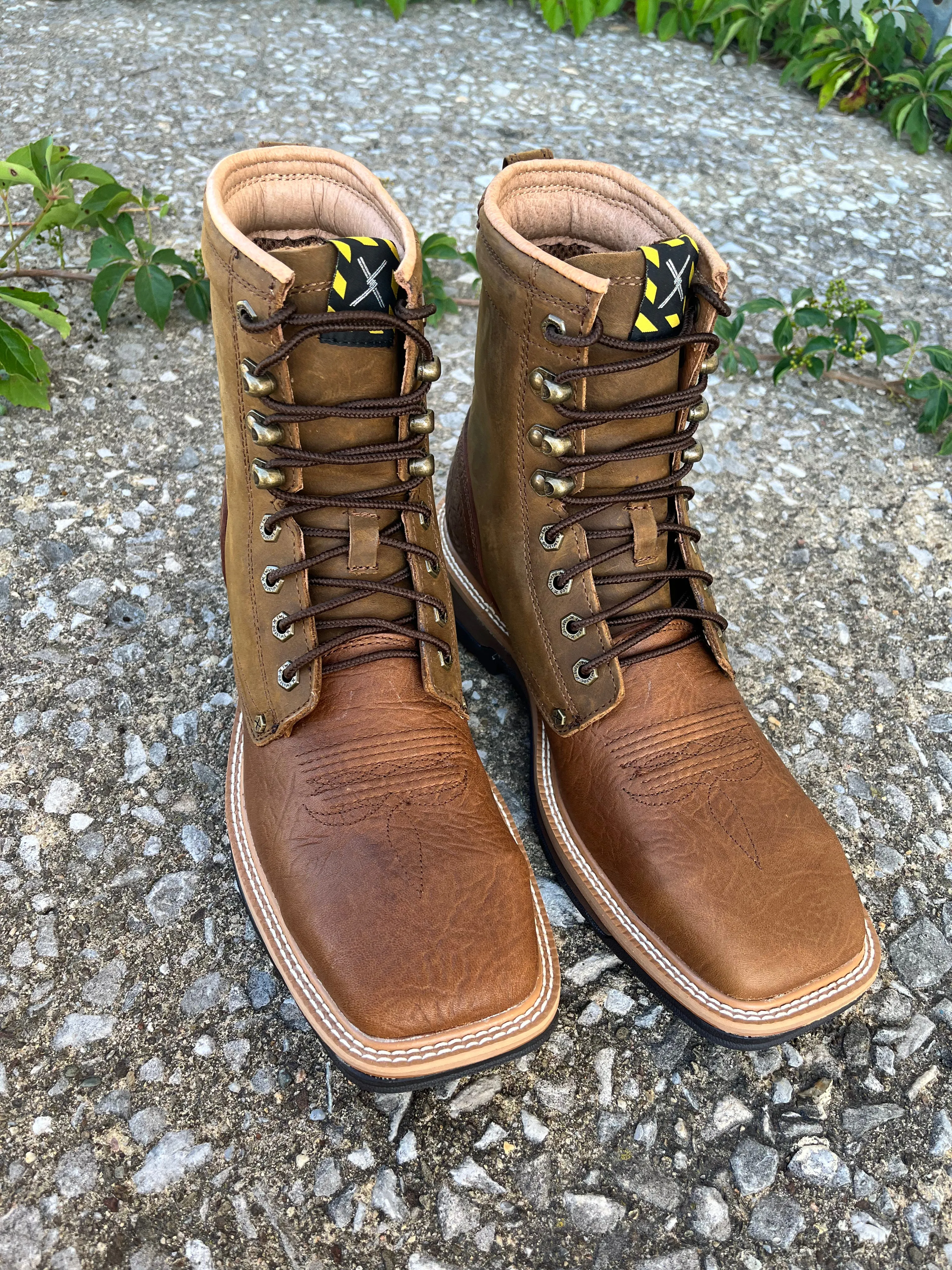 Twisted X Men's 8" Brown Lacer Steel Toe Work Boot MLCSL01