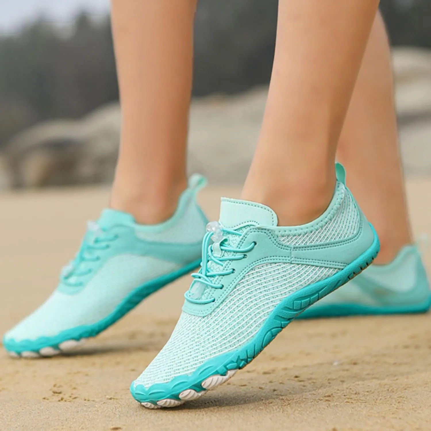 Unisex Lightweight Barefoot Shoes Anti-Slip Quick-Drying Outdoor Sport Pro Wide Toe Box Sneakers Walking Athletic Gym Workout Running Shoe Hiking Non-Slip Unisex Width Sneaker