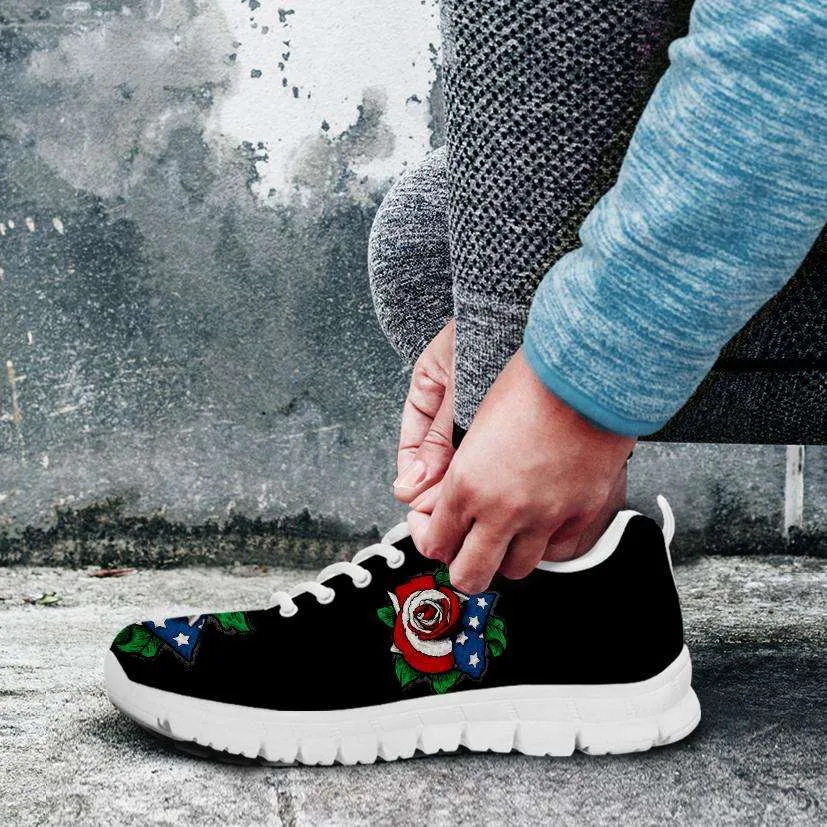 US Flag Rose Running Shoes