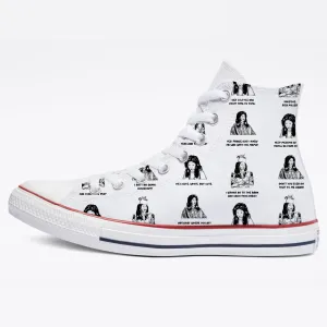 US Men's size 10.5 White High Top Chuck Taylor - Custom Order