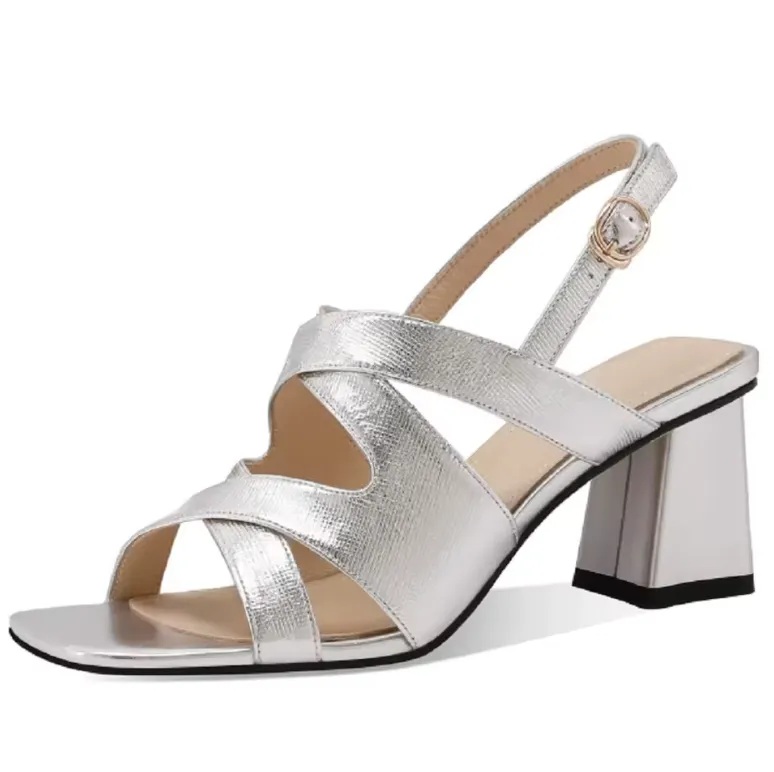 USS Shoes Cappoci Women's Square Heel Leather Sandals