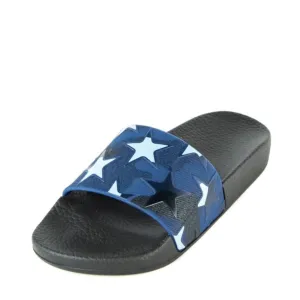 Valentino Blue & Black Star Camo Slide Sandals Size 5 | EU 35