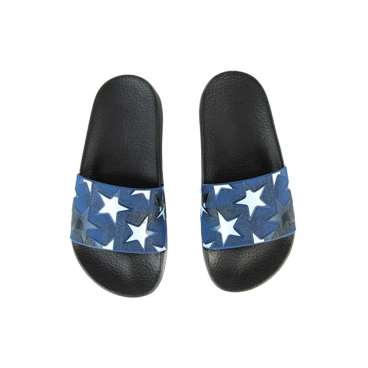 Valentino Blue & Black Star Camo Slide Sandals Size 5 | EU 35