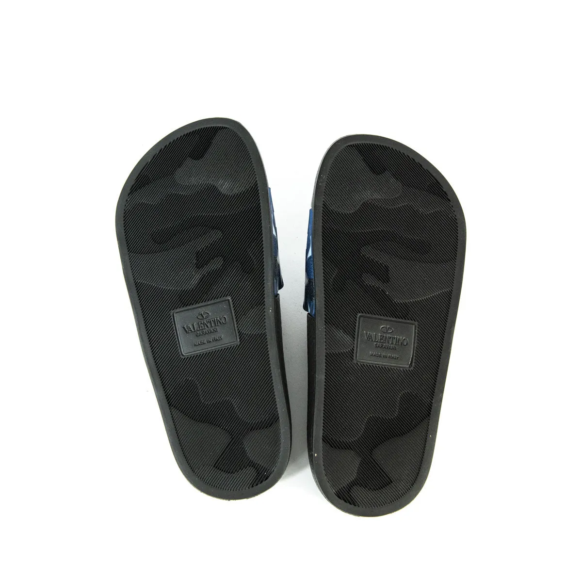 Valentino Blue & Black Star Camo Slide Sandals Size 5 | EU 35