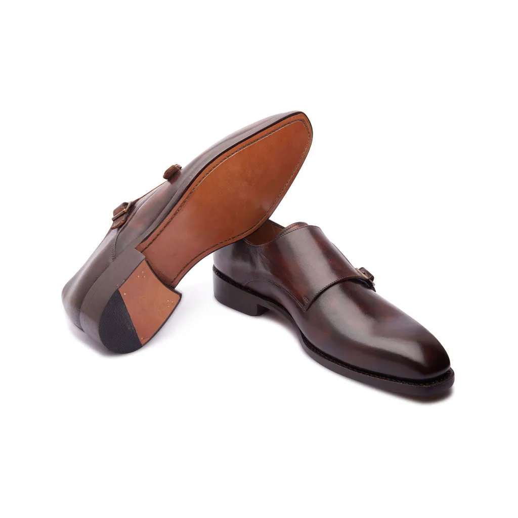 Velar, Double Monk Strap - Chestnut | Hand Welted | Classics Collection