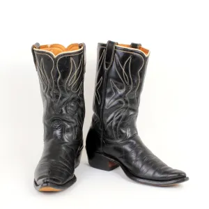 Vintage Acme Black Cowboy Boots Men's Size 9