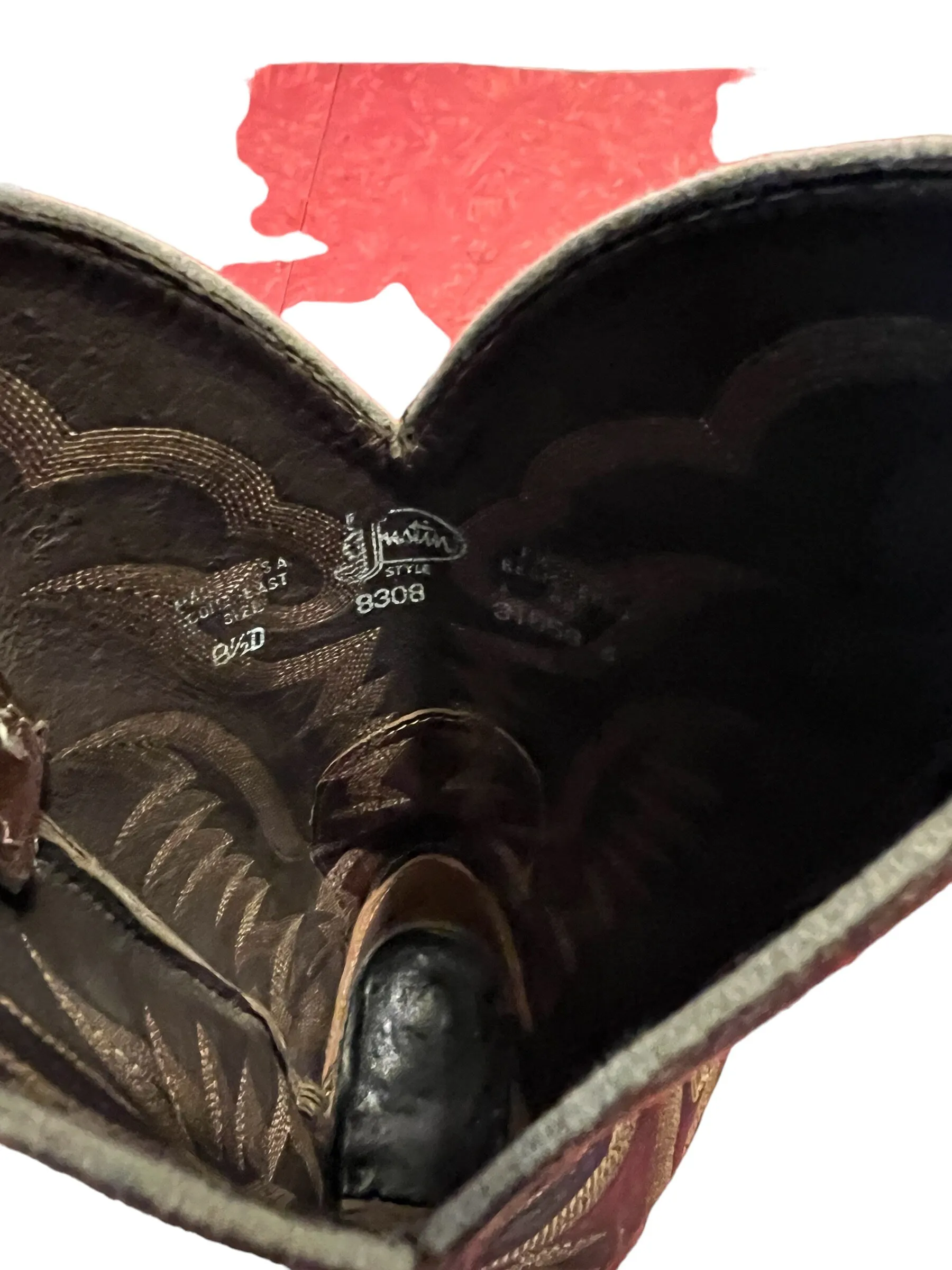 Vintage brown Justin cowboy boots 8.5 D
