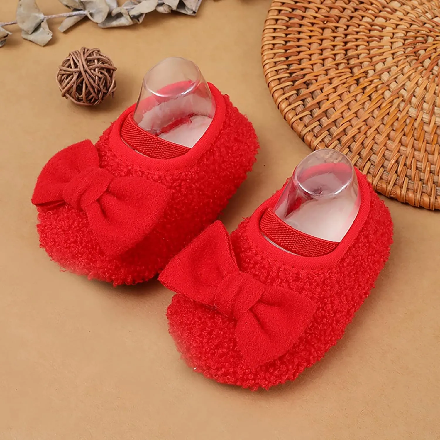 Warm Shoes for Baby Girls and Boys Soft Comfortable Shoes Infant Toddler Bowknot Warming Shoes Boy Slip on Shoe