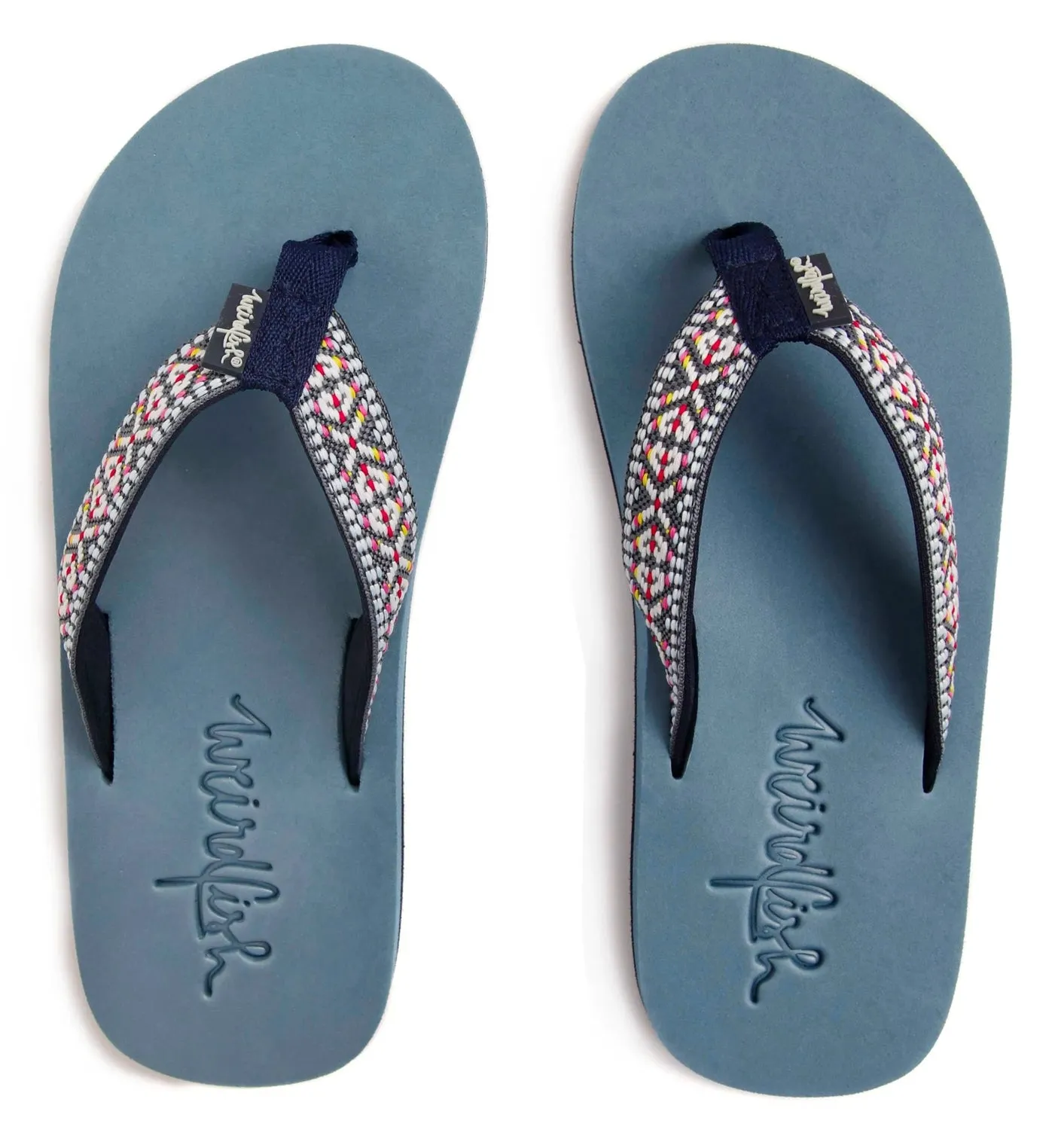 Weird Fish Womens Adila Braided Flip Flops - Navy