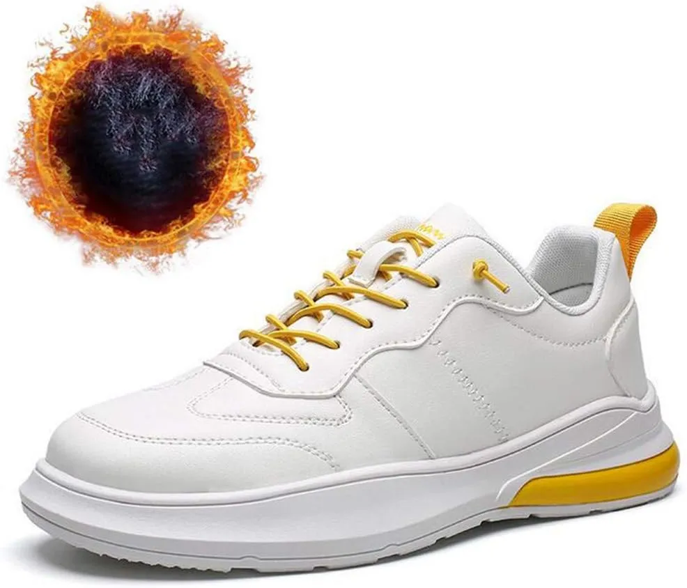 White Running Shoes Men Comfy Lace up Road Walking Sneakers Sports Athletic Workout Gym Shoe Breathable Fashion