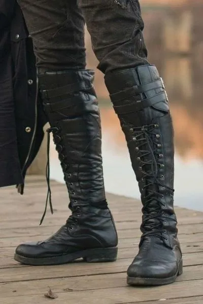 Women Ackpackers Mountain Climbers Cross Country Skiers Long Motorcycle Boots