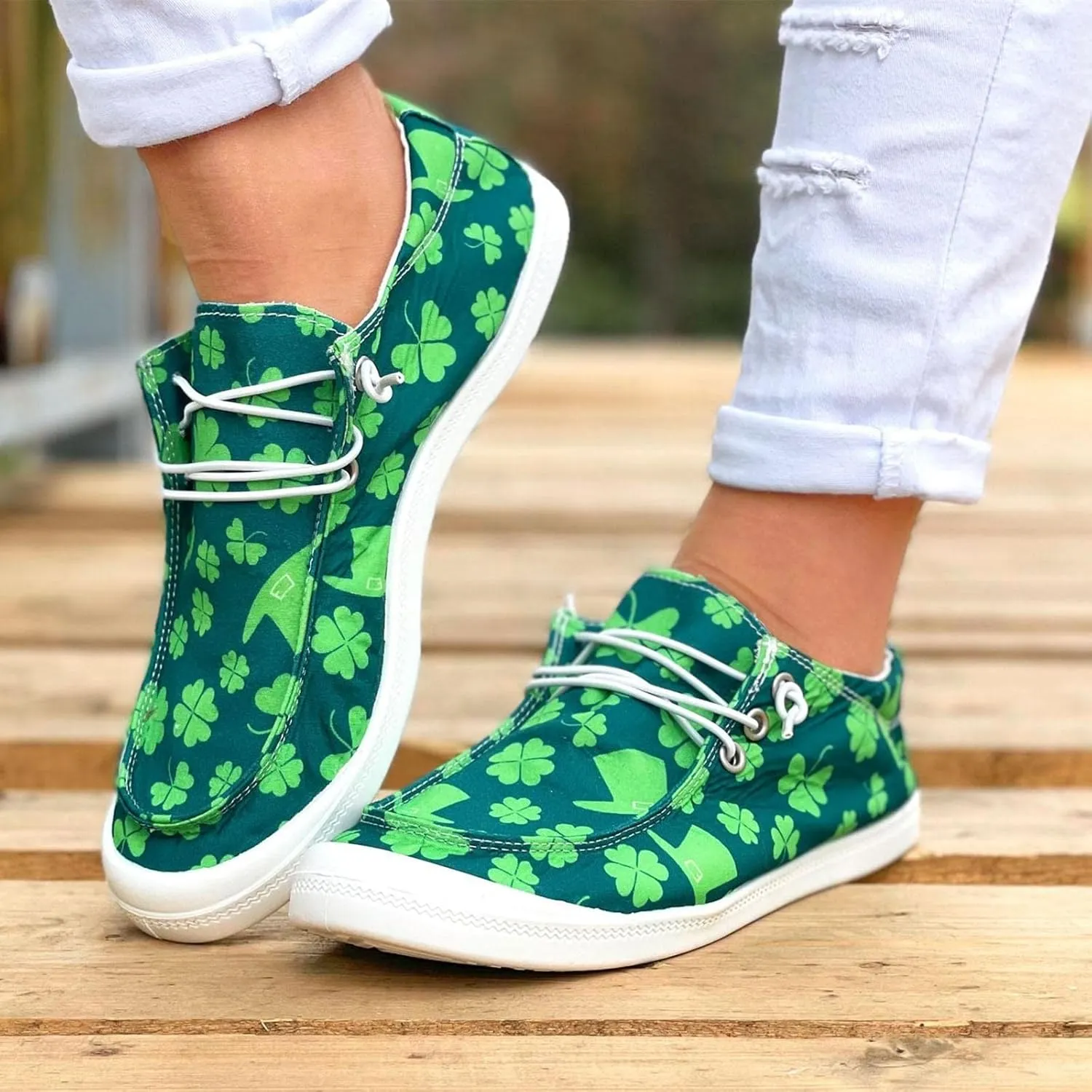 Women Fashion Casual Sneakers Canvas Lace-Up Loafers Lightweight Ladies Shoes Flat Soft Soled Comfortable Shoes Arch Support
