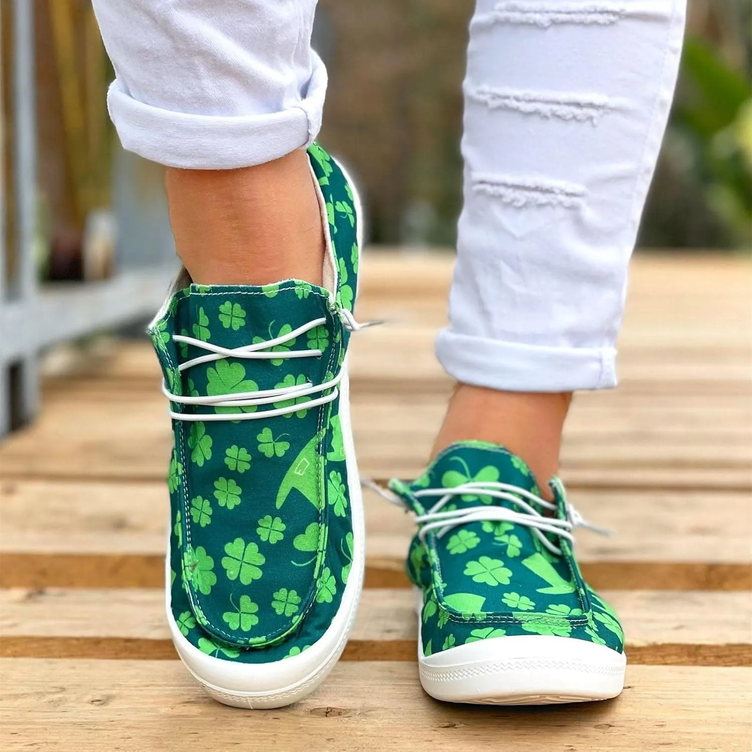 Women Fashion Casual Sneakers Canvas Lace-Up Loafers Lightweight Ladies Shoes Flat Soft Soled Comfortable Shoes Arch Support