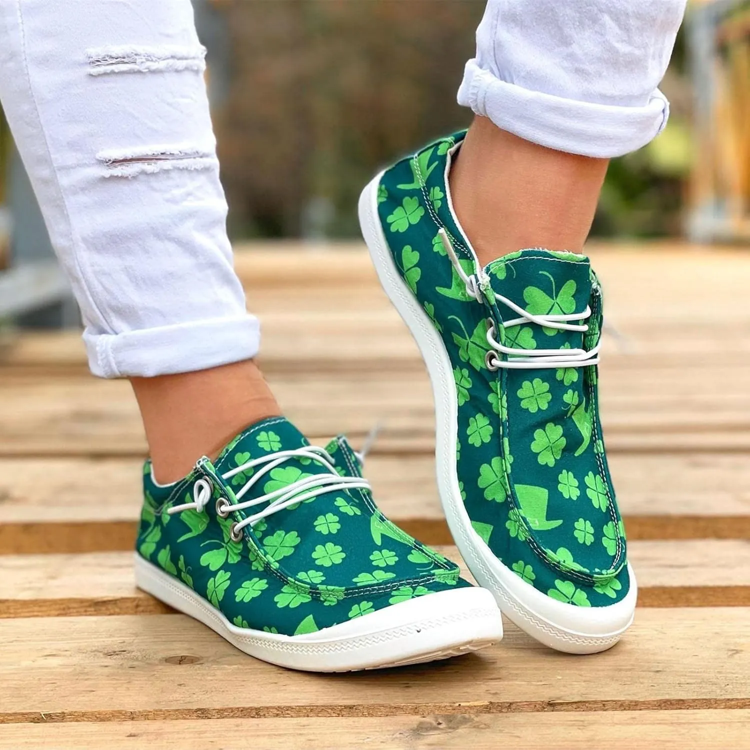 Women Fashion Casual Sneakers Canvas Lace-Up Loafers Lightweight Ladies Shoes Flat Soft Soled Comfortable Shoes Arch Support