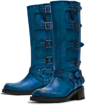 Women Low Chunky Heel Ankle Booties Round Toe Side Zipper Short Boots Vintage 1 inch Block Heel Ankle Boots Distressed Slouchy Short Boots Mid Calf Retro Casual Comfy 4-11 M US