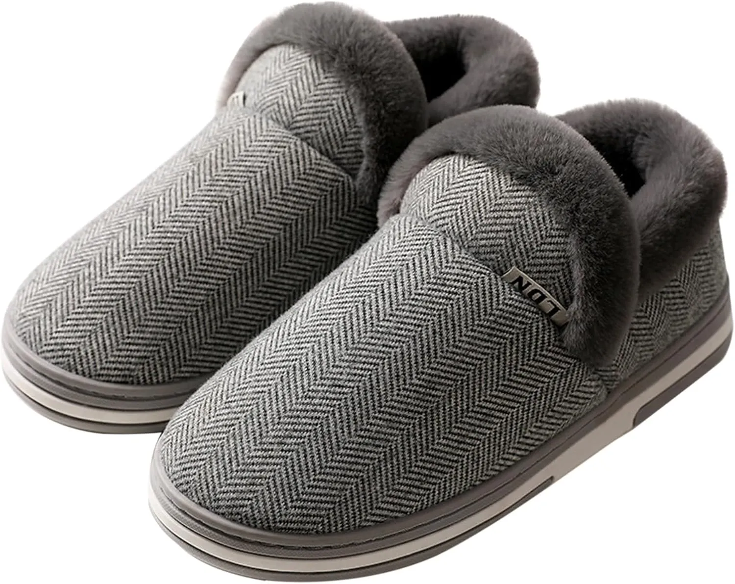 Women Platform Plush Slippers Fall Winter Thicken Warm Bedroom Non Slip Slippers Fleece Lined House Shoes